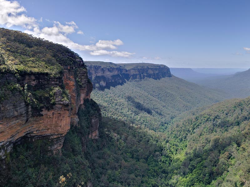 Blue Mountains Nationalparks fantastiska berg