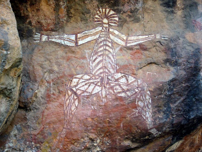 Grottmålningar på Kakadu Nationalpark
