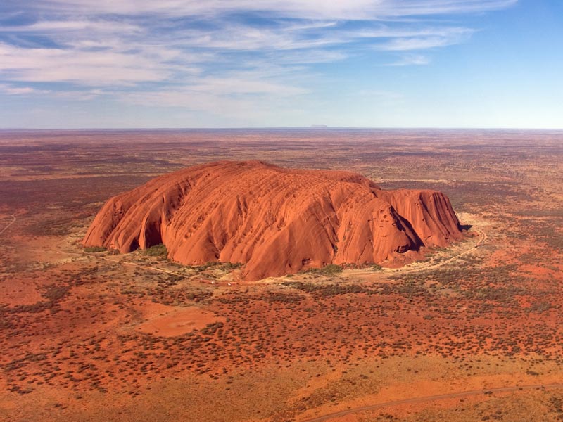 Uluru från helikopter